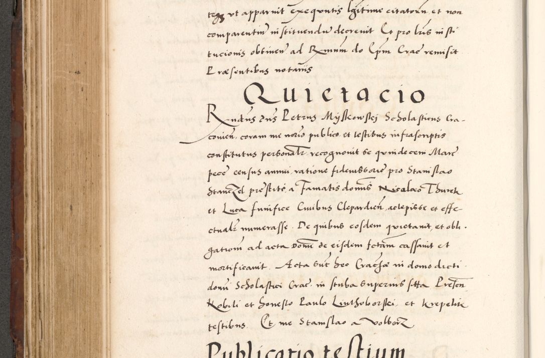 Zdjęcie nr 526 dla obiektu archiwalnego: Acta actorum causarum, sententiarum tam diffinitivarum quam interlocutoriam, obligationum, constitutionum, contractuum etc. coram reverendo patre domino Petro Porembski preposito Oswieczimensi, canonico et officiali Cracoviensi de anno Domini millesimo DºLº quarto, indictione duodecima, pontificatus sanctissimi in Christo patris et domini nostri domini Julii divina providencia papae eius nominis tercii, anno quarto, a die et mense infrasciptis continuantur