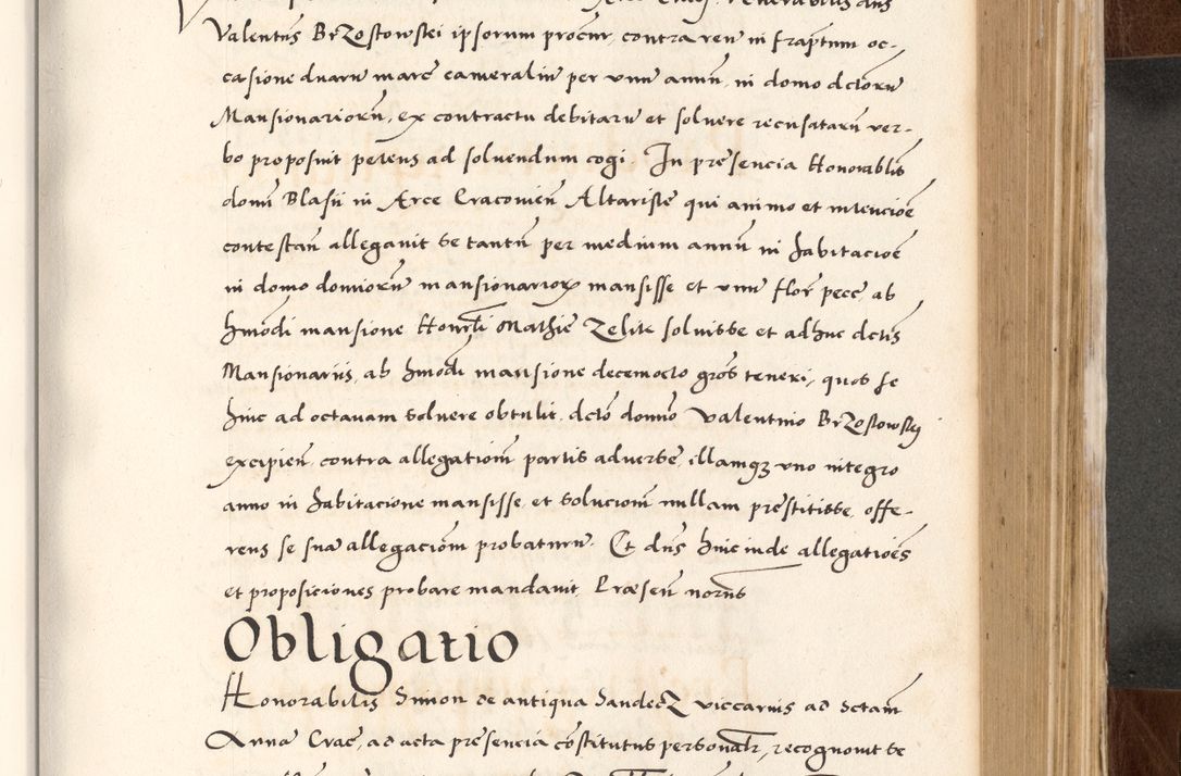 Zdjęcie nr 517 dla obiektu archiwalnego: Acta actorum causarum, sententiarum tam diffinitivarum quam interlocutoriam, obligationum, constitutionum, contractuum etc. coram reverendo patre domino Petro Porembski preposito Oswieczimensi, canonico et officiali Cracoviensi de anno Domini millesimo DºLº quarto, indictione duodecima, pontificatus sanctissimi in Christo patris et domini nostri domini Julii divina providencia papae eius nominis tercii, anno quarto, a die et mense infrasciptis continuantur