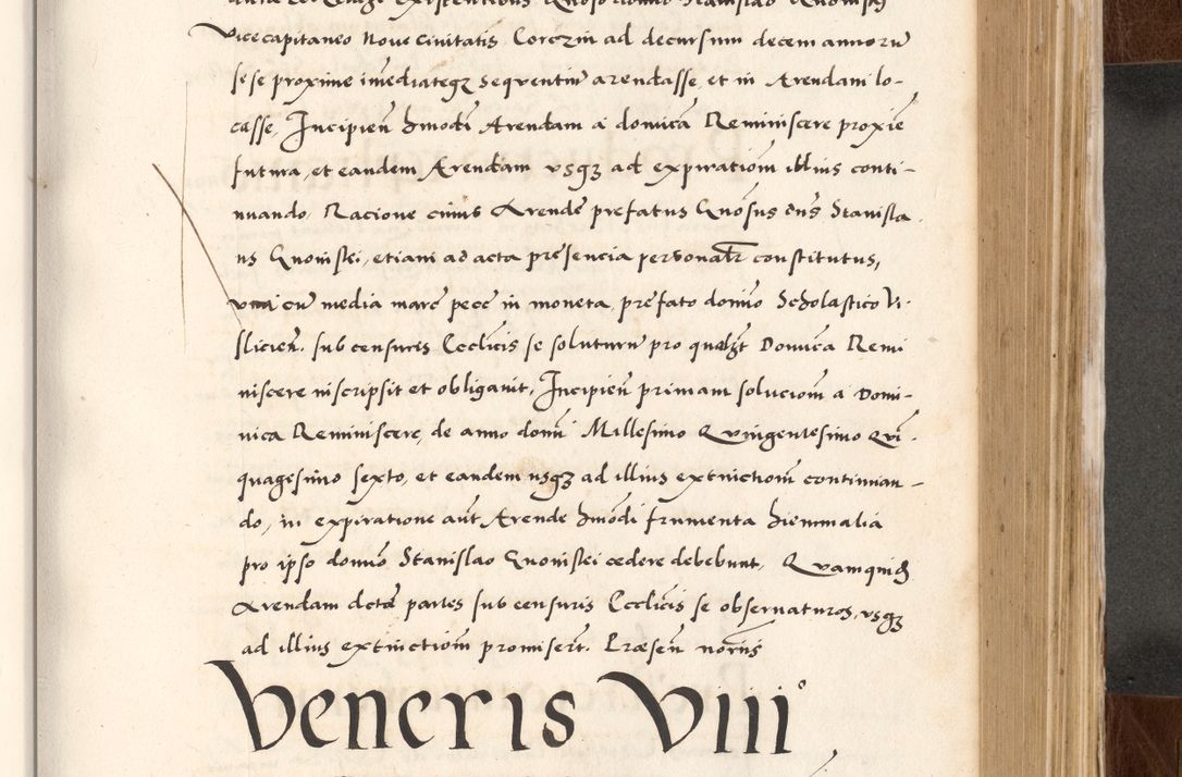 Zdjęcie nr 515 dla obiektu archiwalnego: Acta actorum causarum, sententiarum tam diffinitivarum quam interlocutoriam, obligationum, constitutionum, contractuum etc. coram reverendo patre domino Petro Porembski preposito Oswieczimensi, canonico et officiali Cracoviensi de anno Domini millesimo DºLº quarto, indictione duodecima, pontificatus sanctissimi in Christo patris et domini nostri domini Julii divina providencia papae eius nominis tercii, anno quarto, a die et mense infrasciptis continuantur