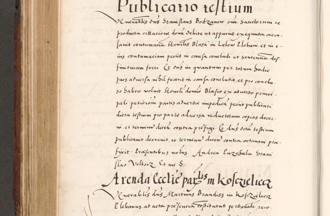 Zdjęcie nr 510 dla obiektu archiwalnego: Acta actorum causarum, sententiarum tam diffinitivarum quam interlocutoriam, obligationum, constitutionum, contractuum etc. coram reverendo patre domino Petro Porembski preposito Oswieczimensi, canonico et officiali Cracoviensi de anno Domini millesimo DºLº quarto, indictione duodecima, pontificatus sanctissimi in Christo patris et domini nostri domini Julii divina providencia papae eius nominis tercii, anno quarto, a die et mense infrasciptis continuantur