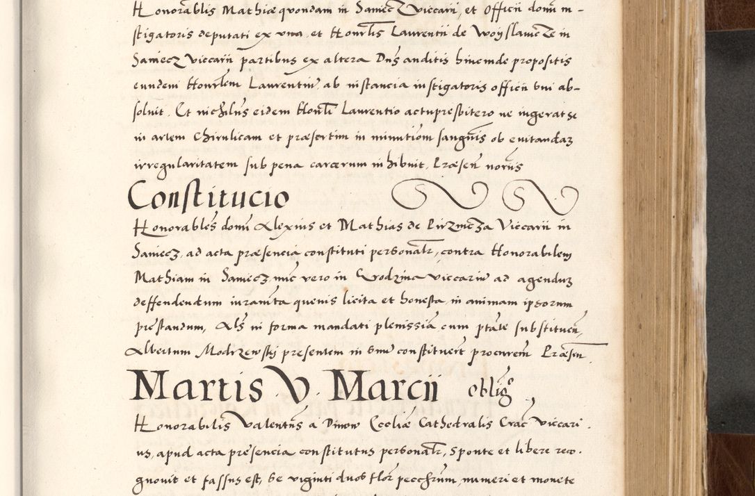 Zdjęcie nr 509 dla obiektu archiwalnego: Acta actorum causarum, sententiarum tam diffinitivarum quam interlocutoriam, obligationum, constitutionum, contractuum etc. coram reverendo patre domino Petro Porembski preposito Oswieczimensi, canonico et officiali Cracoviensi de anno Domini millesimo DºLº quarto, indictione duodecima, pontificatus sanctissimi in Christo patris et domini nostri domini Julii divina providencia papae eius nominis tercii, anno quarto, a die et mense infrasciptis continuantur