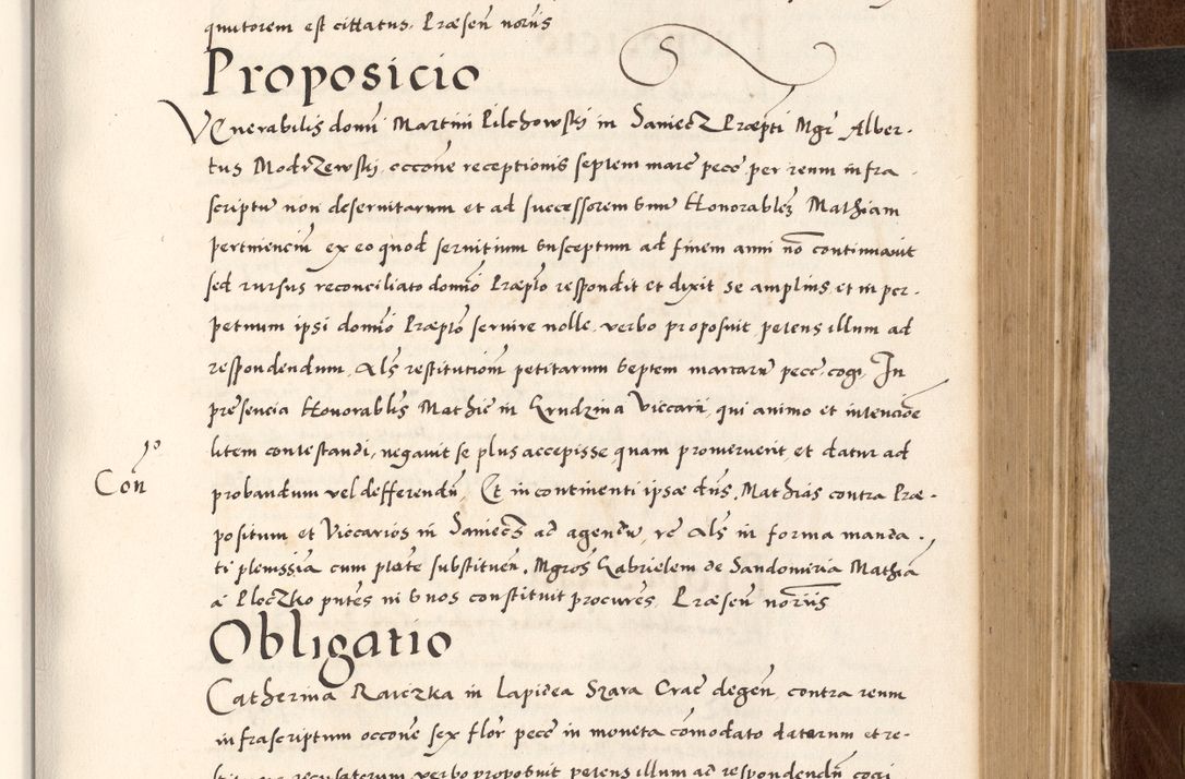 Zdjęcie nr 507 dla obiektu archiwalnego: Acta actorum causarum, sententiarum tam diffinitivarum quam interlocutoriam, obligationum, constitutionum, contractuum etc. coram reverendo patre domino Petro Porembski preposito Oswieczimensi, canonico et officiali Cracoviensi de anno Domini millesimo DºLº quarto, indictione duodecima, pontificatus sanctissimi in Christo patris et domini nostri domini Julii divina providencia papae eius nominis tercii, anno quarto, a die et mense infrasciptis continuantur