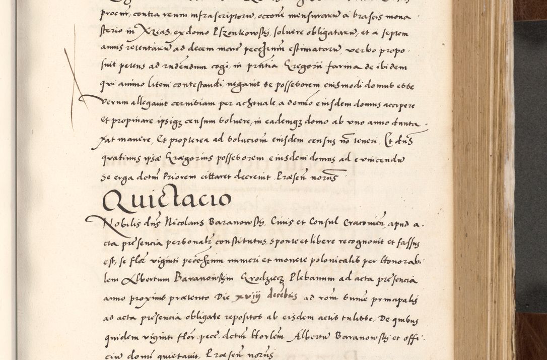 Zdjęcie nr 503 dla obiektu archiwalnego: Acta actorum causarum, sententiarum tam diffinitivarum quam interlocutoriam, obligationum, constitutionum, contractuum etc. coram reverendo patre domino Petro Porembski preposito Oswieczimensi, canonico et officiali Cracoviensi de anno Domini millesimo DºLº quarto, indictione duodecima, pontificatus sanctissimi in Christo patris et domini nostri domini Julii divina providencia papae eius nominis tercii, anno quarto, a die et mense infrasciptis continuantur