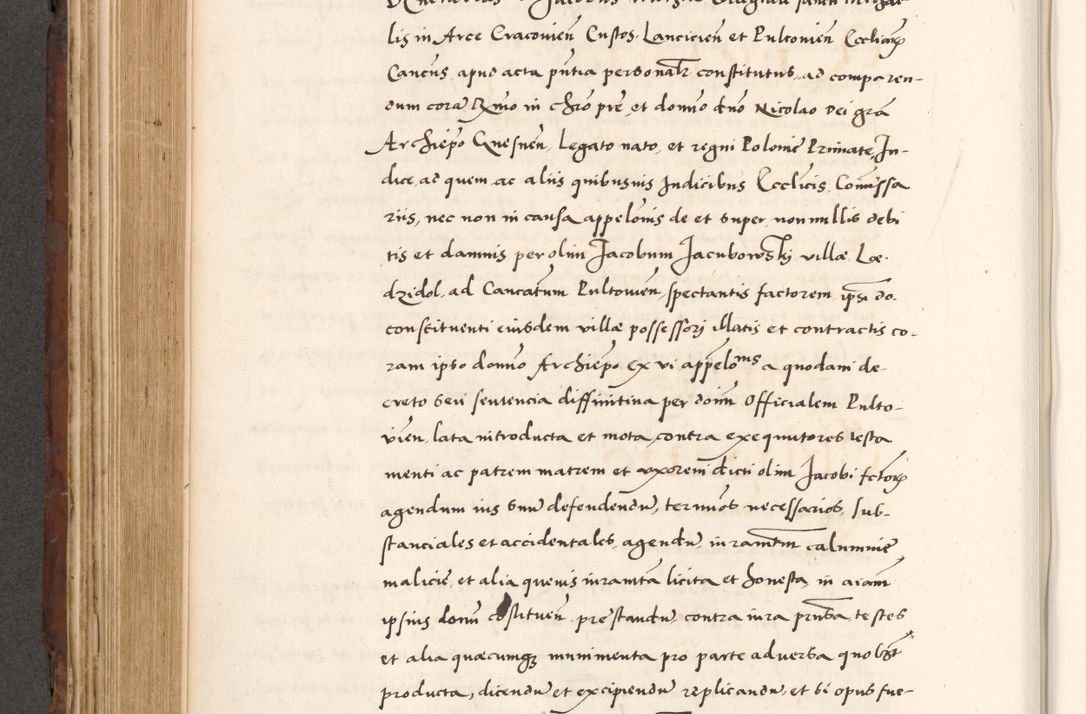 Zdjęcie nr 498 dla obiektu archiwalnego: Acta actorum causarum, sententiarum tam diffinitivarum quam interlocutoriam, obligationum, constitutionum, contractuum etc. coram reverendo patre domino Petro Porembski preposito Oswieczimensi, canonico et officiali Cracoviensi de anno Domini millesimo DºLº quarto, indictione duodecima, pontificatus sanctissimi in Christo patris et domini nostri domini Julii divina providencia papae eius nominis tercii, anno quarto, a die et mense infrasciptis continuantur