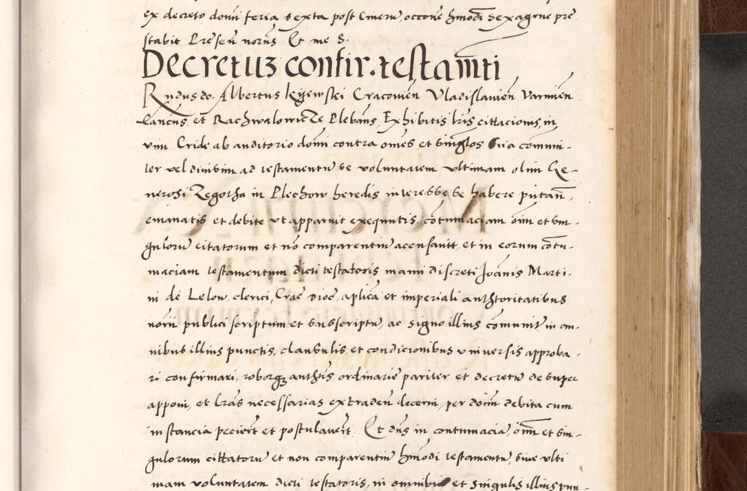 Zdjęcie nr 493 dla obiektu archiwalnego: Acta actorum causarum, sententiarum tam diffinitivarum quam interlocutoriam, obligationum, constitutionum, contractuum etc. coram reverendo patre domino Petro Porembski preposito Oswieczimensi, canonico et officiali Cracoviensi de anno Domini millesimo DºLº quarto, indictione duodecima, pontificatus sanctissimi in Christo patris et domini nostri domini Julii divina providencia papae eius nominis tercii, anno quarto, a die et mense infrasciptis continuantur