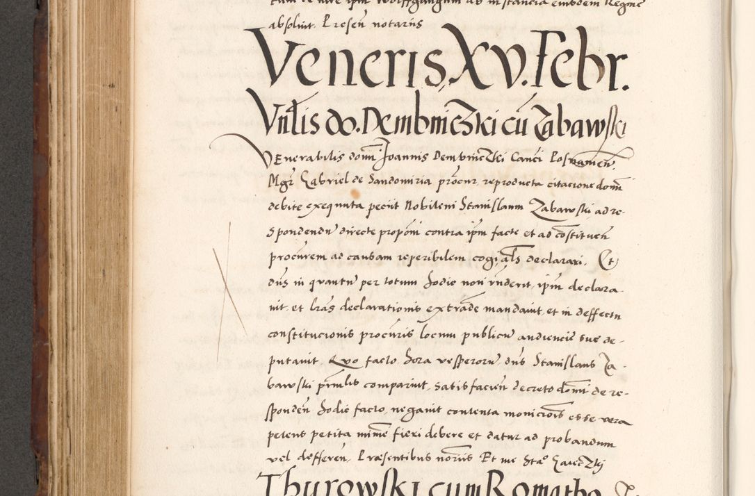 Zdjęcie nr 488 dla obiektu archiwalnego: Acta actorum causarum, sententiarum tam diffinitivarum quam interlocutoriam, obligationum, constitutionum, contractuum etc. coram reverendo patre domino Petro Porembski preposito Oswieczimensi, canonico et officiali Cracoviensi de anno Domini millesimo DºLº quarto, indictione duodecima, pontificatus sanctissimi in Christo patris et domini nostri domini Julii divina providencia papae eius nominis tercii, anno quarto, a die et mense infrasciptis continuantur