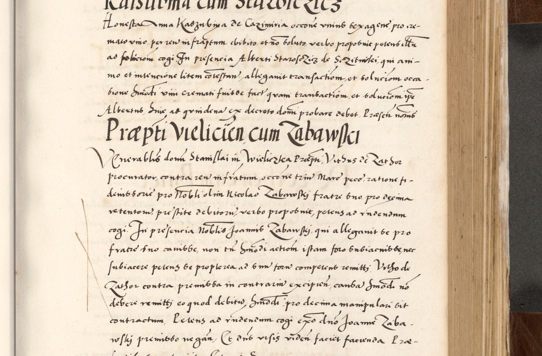 Zdjęcie nr 489 dla obiektu archiwalnego: Acta actorum causarum, sententiarum tam diffinitivarum quam interlocutoriam, obligationum, constitutionum, contractuum etc. coram reverendo patre domino Petro Porembski preposito Oswieczimensi, canonico et officiali Cracoviensi de anno Domini millesimo DºLº quarto, indictione duodecima, pontificatus sanctissimi in Christo patris et domini nostri domini Julii divina providencia papae eius nominis tercii, anno quarto, a die et mense infrasciptis continuantur