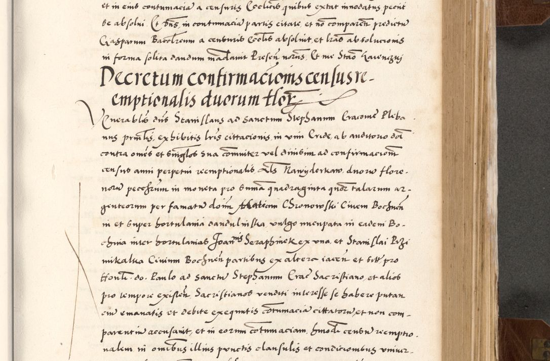 Zdjęcie nr 473 dla obiektu archiwalnego: Acta actorum causarum, sententiarum tam diffinitivarum quam interlocutoriam, obligationum, constitutionum, contractuum etc. coram reverendo patre domino Petro Porembski preposito Oswieczimensi, canonico et officiali Cracoviensi de anno Domini millesimo DºLº quarto, indictione duodecima, pontificatus sanctissimi in Christo patris et domini nostri domini Julii divina providencia papae eius nominis tercii, anno quarto, a die et mense infrasciptis continuantur