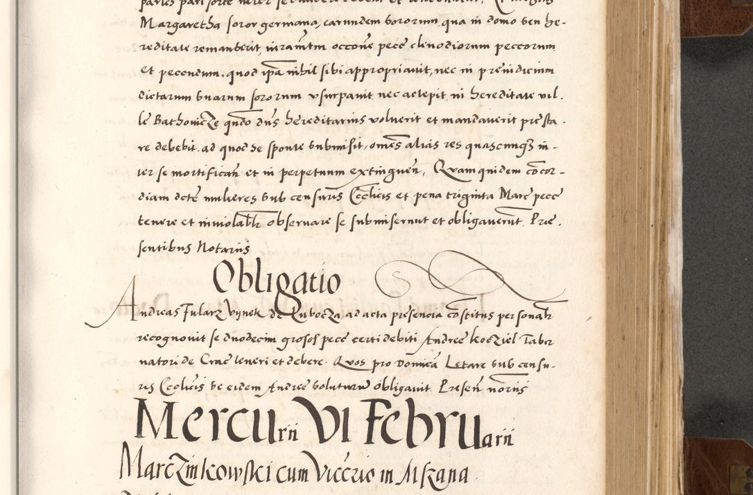 Zdjęcie nr 469 dla obiektu archiwalnego: Acta actorum causarum, sententiarum tam diffinitivarum quam interlocutoriam, obligationum, constitutionum, contractuum etc. coram reverendo patre domino Petro Porembski preposito Oswieczimensi, canonico et officiali Cracoviensi de anno Domini millesimo DºLº quarto, indictione duodecima, pontificatus sanctissimi in Christo patris et domini nostri domini Julii divina providencia papae eius nominis tercii, anno quarto, a die et mense infrasciptis continuantur