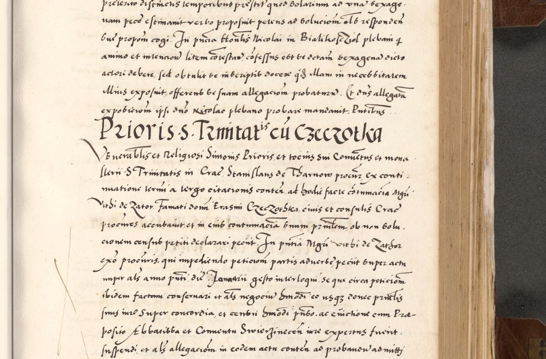 Zdjęcie nr 471 dla obiektu archiwalnego: Acta actorum causarum, sententiarum tam diffinitivarum quam interlocutoriam, obligationum, constitutionum, contractuum etc. coram reverendo patre domino Petro Porembski preposito Oswieczimensi, canonico et officiali Cracoviensi de anno Domini millesimo DºLº quarto, indictione duodecima, pontificatus sanctissimi in Christo patris et domini nostri domini Julii divina providencia papae eius nominis tercii, anno quarto, a die et mense infrasciptis continuantur