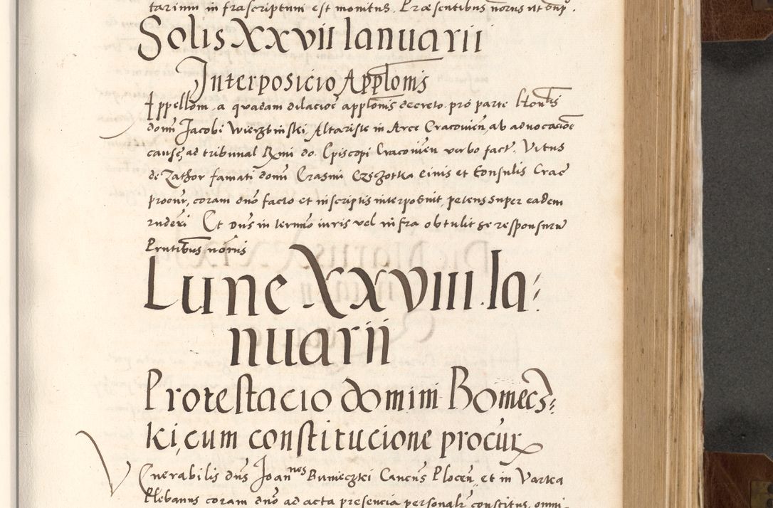 Zdjęcie nr 461 dla obiektu archiwalnego: Acta actorum causarum, sententiarum tam diffinitivarum quam interlocutoriam, obligationum, constitutionum, contractuum etc. coram reverendo patre domino Petro Porembski preposito Oswieczimensi, canonico et officiali Cracoviensi de anno Domini millesimo DºLº quarto, indictione duodecima, pontificatus sanctissimi in Christo patris et domini nostri domini Julii divina providencia papae eius nominis tercii, anno quarto, a die et mense infrasciptis continuantur
