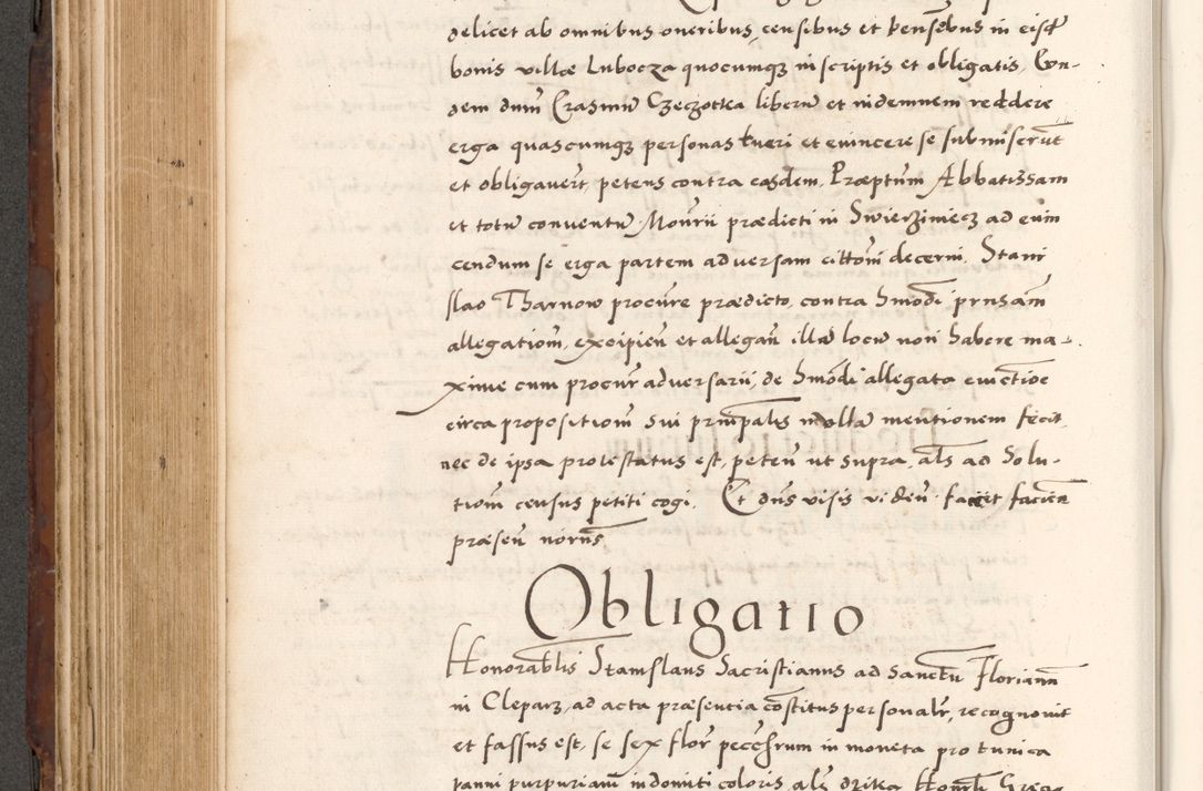 Zdjęcie nr 450 dla obiektu archiwalnego: Acta actorum causarum, sententiarum tam diffinitivarum quam interlocutoriam, obligationum, constitutionum, contractuum etc. coram reverendo patre domino Petro Porembski preposito Oswieczimensi, canonico et officiali Cracoviensi de anno Domini millesimo DºLº quarto, indictione duodecima, pontificatus sanctissimi in Christo patris et domini nostri domini Julii divina providencia papae eius nominis tercii, anno quarto, a die et mense infrasciptis continuantur
