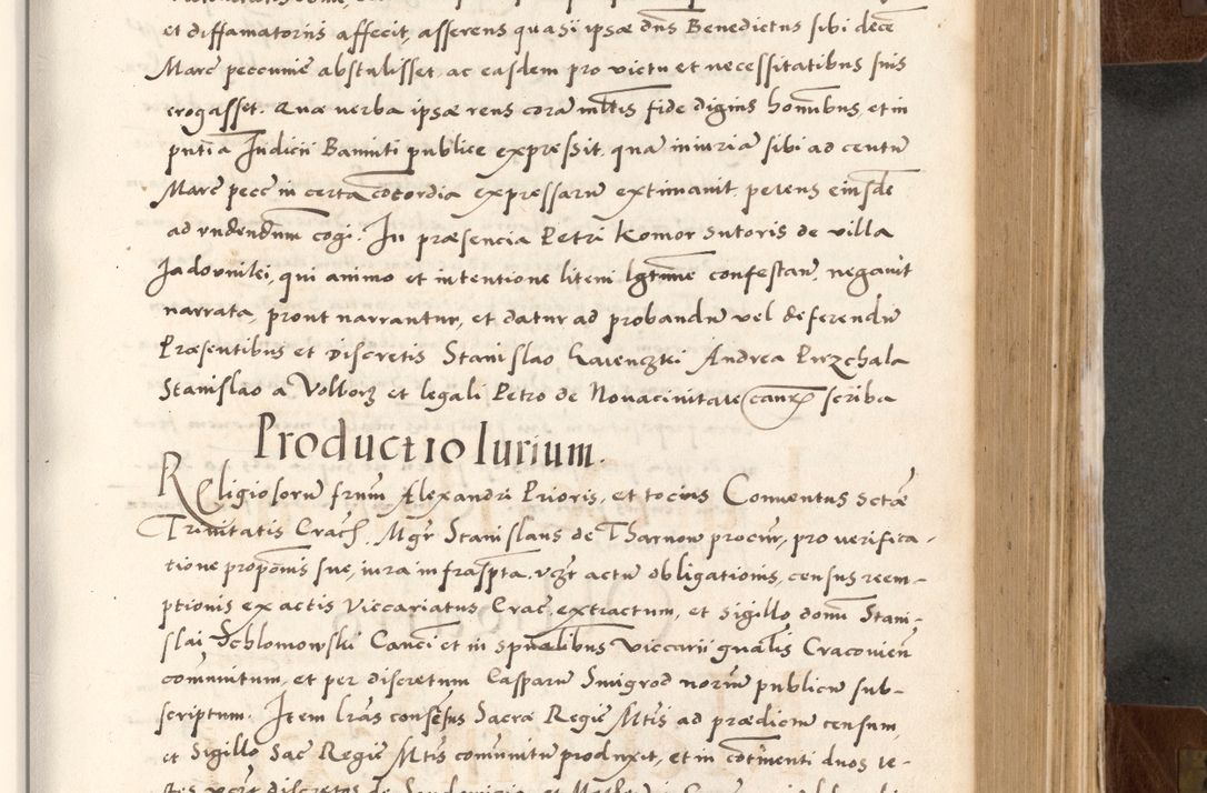 Zdjęcie nr 449 dla obiektu archiwalnego: Acta actorum causarum, sententiarum tam diffinitivarum quam interlocutoriam, obligationum, constitutionum, contractuum etc. coram reverendo patre domino Petro Porembski preposito Oswieczimensi, canonico et officiali Cracoviensi de anno Domini millesimo DºLº quarto, indictione duodecima, pontificatus sanctissimi in Christo patris et domini nostri domini Julii divina providencia papae eius nominis tercii, anno quarto, a die et mense infrasciptis continuantur
