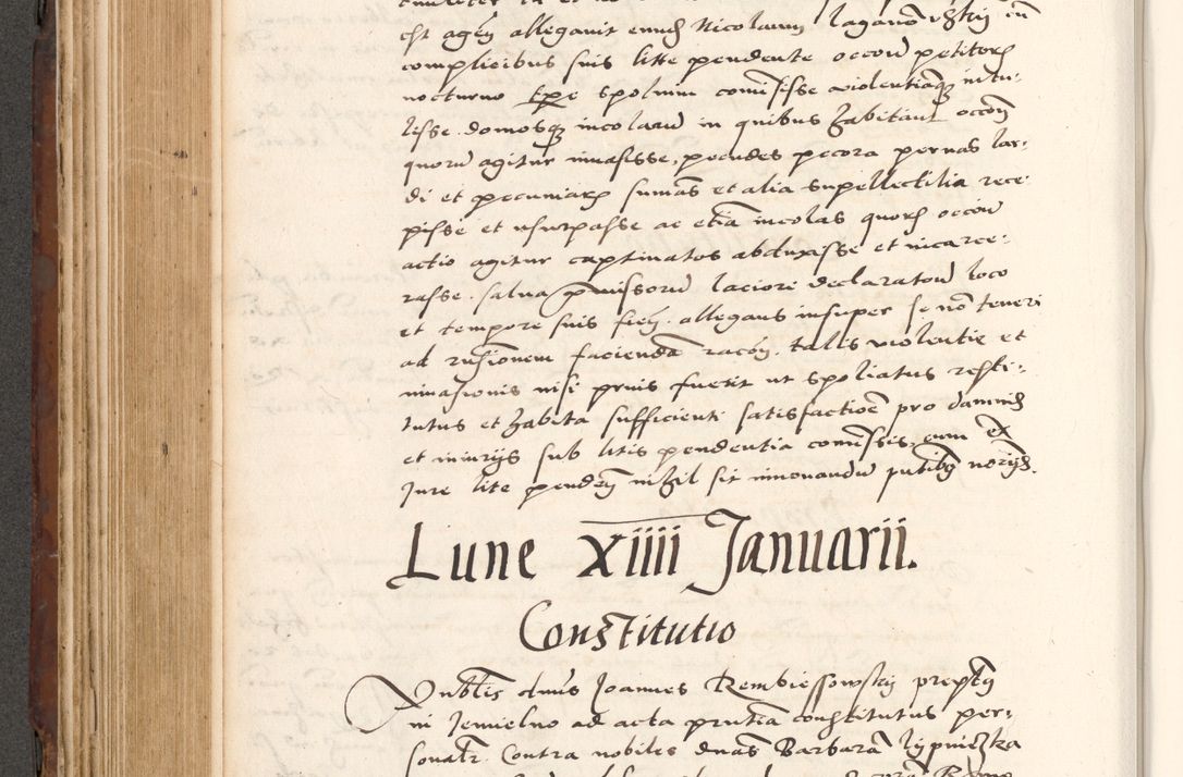 Zdjęcie nr 436 dla obiektu archiwalnego: Acta actorum causarum, sententiarum tam diffinitivarum quam interlocutoriam, obligationum, constitutionum, contractuum etc. coram reverendo patre domino Petro Porembski preposito Oswieczimensi, canonico et officiali Cracoviensi de anno Domini millesimo DºLº quarto, indictione duodecima, pontificatus sanctissimi in Christo patris et domini nostri domini Julii divina providencia papae eius nominis tercii, anno quarto, a die et mense infrasciptis continuantur