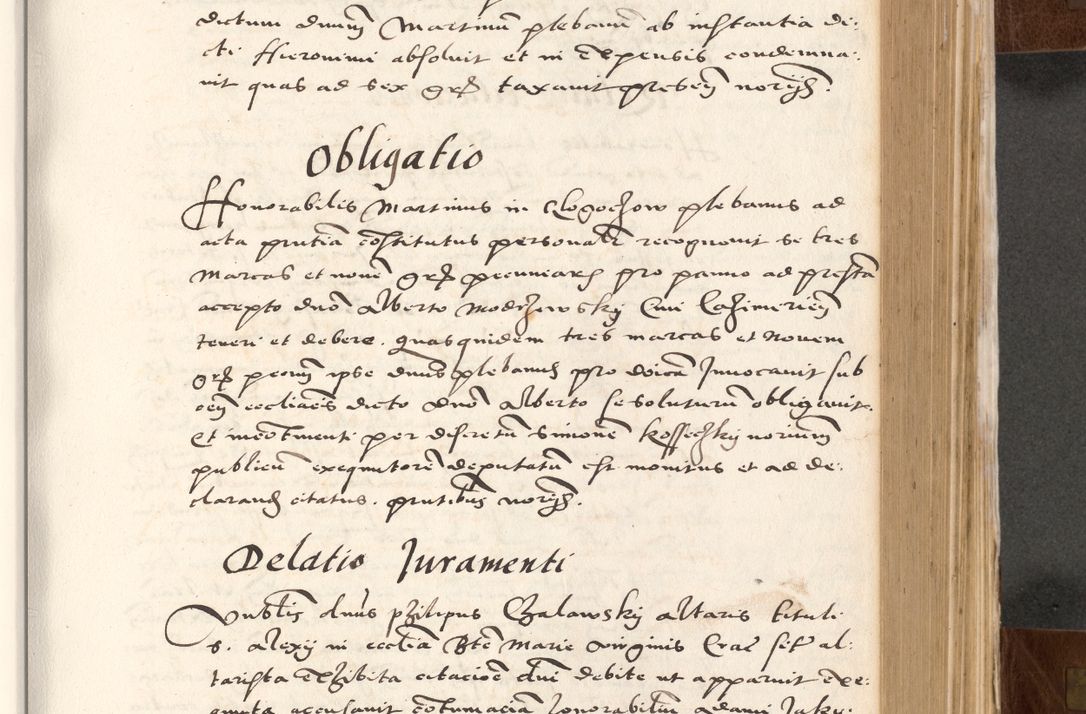 Zdjęcie nr 433 dla obiektu archiwalnego: Acta actorum causarum, sententiarum tam diffinitivarum quam interlocutoriam, obligationum, constitutionum, contractuum etc. coram reverendo patre domino Petro Porembski preposito Oswieczimensi, canonico et officiali Cracoviensi de anno Domini millesimo DºLº quarto, indictione duodecima, pontificatus sanctissimi in Christo patris et domini nostri domini Julii divina providencia papae eius nominis tercii, anno quarto, a die et mense infrasciptis continuantur