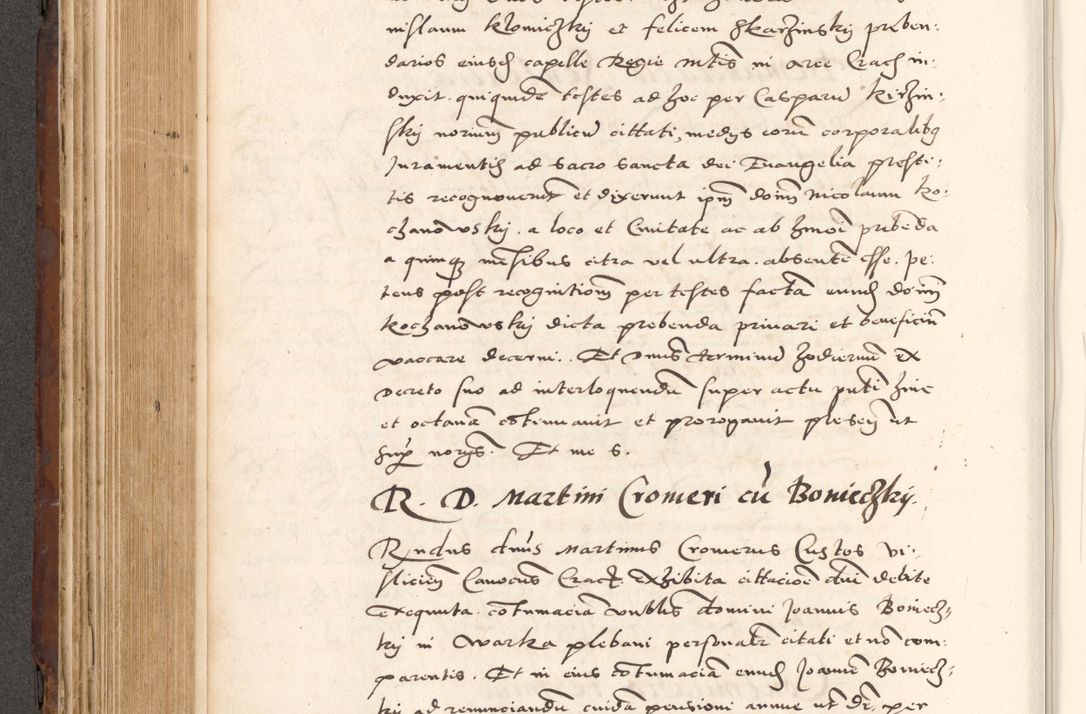 Zdjęcie nr 424 dla obiektu archiwalnego: Acta actorum causarum, sententiarum tam diffinitivarum quam interlocutoriam, obligationum, constitutionum, contractuum etc. coram reverendo patre domino Petro Porembski preposito Oswieczimensi, canonico et officiali Cracoviensi de anno Domini millesimo DºLº quarto, indictione duodecima, pontificatus sanctissimi in Christo patris et domini nostri domini Julii divina providencia papae eius nominis tercii, anno quarto, a die et mense infrasciptis continuantur