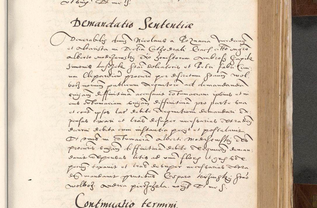 Zdjęcie nr 423 dla obiektu archiwalnego: Acta actorum causarum, sententiarum tam diffinitivarum quam interlocutoriam, obligationum, constitutionum, contractuum etc. coram reverendo patre domino Petro Porembski preposito Oswieczimensi, canonico et officiali Cracoviensi de anno Domini millesimo DºLº quarto, indictione duodecima, pontificatus sanctissimi in Christo patris et domini nostri domini Julii divina providencia papae eius nominis tercii, anno quarto, a die et mense infrasciptis continuantur