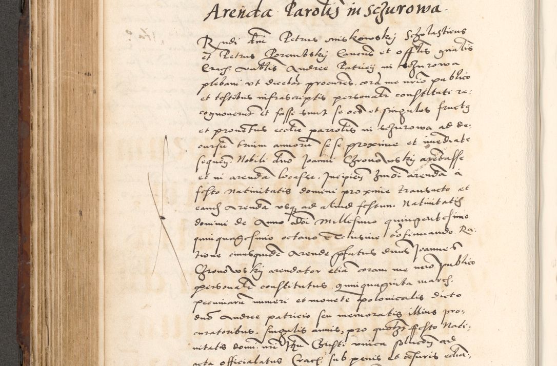 Zdjęcie nr 418 dla obiektu archiwalnego: Acta actorum causarum, sententiarum tam diffinitivarum quam interlocutoriam, obligationum, constitutionum, contractuum etc. coram reverendo patre domino Petro Porembski preposito Oswieczimensi, canonico et officiali Cracoviensi de anno Domini millesimo DºLº quarto, indictione duodecima, pontificatus sanctissimi in Christo patris et domini nostri domini Julii divina providencia papae eius nominis tercii, anno quarto, a die et mense infrasciptis continuantur
