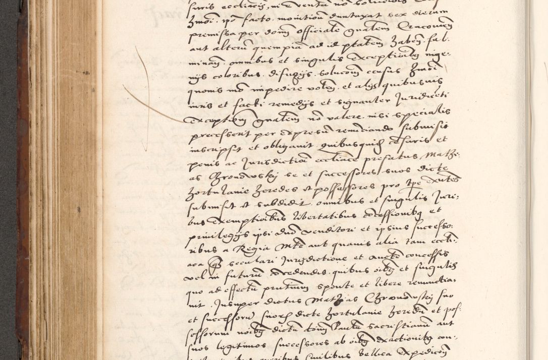 Zdjęcie nr 416 dla obiektu archiwalnego: Acta actorum causarum, sententiarum tam diffinitivarum quam interlocutoriam, obligationum, constitutionum, contractuum etc. coram reverendo patre domino Petro Porembski preposito Oswieczimensi, canonico et officiali Cracoviensi de anno Domini millesimo DºLº quarto, indictione duodecima, pontificatus sanctissimi in Christo patris et domini nostri domini Julii divina providencia papae eius nominis tercii, anno quarto, a die et mense infrasciptis continuantur