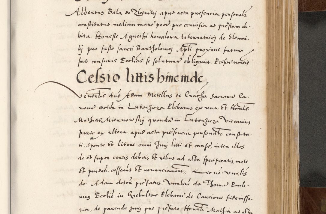 Zdjęcie nr 609 dla obiektu archiwalnego: Acta actorum causarum, sententiarum tam diffinitivarum quam interlocutoriam, obligationum, constitutionum, contractuum etc. coram reverendo patre domino Petro Porembski preposito Oswieczimensi, canonico et officiali Cracoviensi de anno Domini millesimo DºLº quarto, indictione duodecima, pontificatus sanctissimi in Christo patris et domini nostri domini Julii divina providencia papae eius nominis tercii, anno quarto, a die et mense infrasciptis continuantur