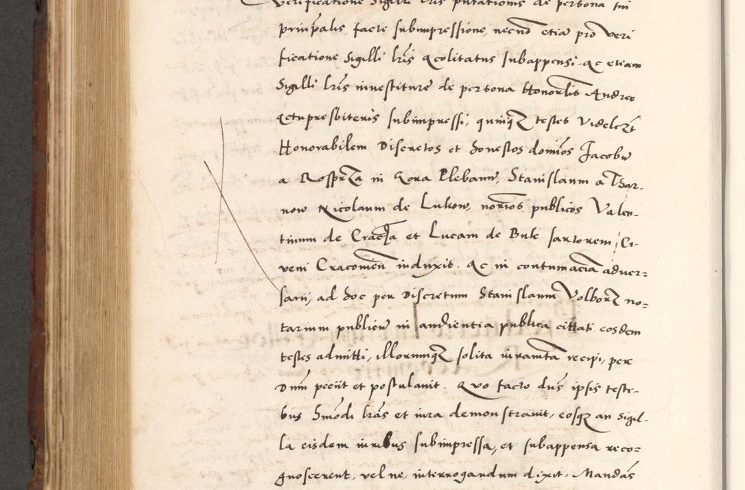Zdjęcie nr 806 dla obiektu archiwalnego: Acta actorum causarum, sententiarum tam diffinitivarum quam interlocutoriam, obligationum, constitutionum, contractuum etc. coram reverendo patre domino Petro Porembski preposito Oswieczimensi, canonico et officiali Cracoviensi de anno Domini millesimo DºLº quarto, indictione duodecima, pontificatus sanctissimi in Christo patris et domini nostri domini Julii divina providencia papae eius nominis tercii, anno quarto, a die et mense infrasciptis continuantur