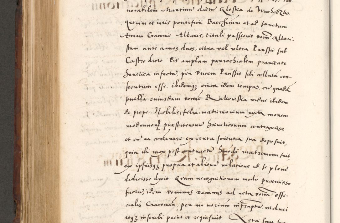 Zdjęcie nr 804 dla obiektu archiwalnego: Acta actorum causarum, sententiarum tam diffinitivarum quam interlocutoriam, obligationum, constitutionum, contractuum etc. coram reverendo patre domino Petro Porembski preposito Oswieczimensi, canonico et officiali Cracoviensi de anno Domini millesimo DºLº quarto, indictione duodecima, pontificatus sanctissimi in Christo patris et domini nostri domini Julii divina providencia papae eius nominis tercii, anno quarto, a die et mense infrasciptis continuantur
