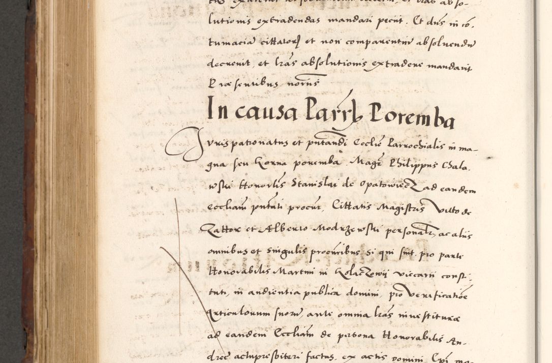 Zdjęcie nr 802 dla obiektu archiwalnego: Acta actorum causarum, sententiarum tam diffinitivarum quam interlocutoriam, obligationum, constitutionum, contractuum etc. coram reverendo patre domino Petro Porembski preposito Oswieczimensi, canonico et officiali Cracoviensi de anno Domini millesimo DºLº quarto, indictione duodecima, pontificatus sanctissimi in Christo patris et domini nostri domini Julii divina providencia papae eius nominis tercii, anno quarto, a die et mense infrasciptis continuantur