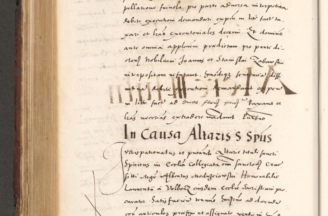 Zdjęcie nr 800 dla obiektu archiwalnego: Acta actorum causarum, sententiarum tam diffinitivarum quam interlocutoriam, obligationum, constitutionum, contractuum etc. coram reverendo patre domino Petro Porembski preposito Oswieczimensi, canonico et officiali Cracoviensi de anno Domini millesimo DºLº quarto, indictione duodecima, pontificatus sanctissimi in Christo patris et domini nostri domini Julii divina providencia papae eius nominis tercii, anno quarto, a die et mense infrasciptis continuantur