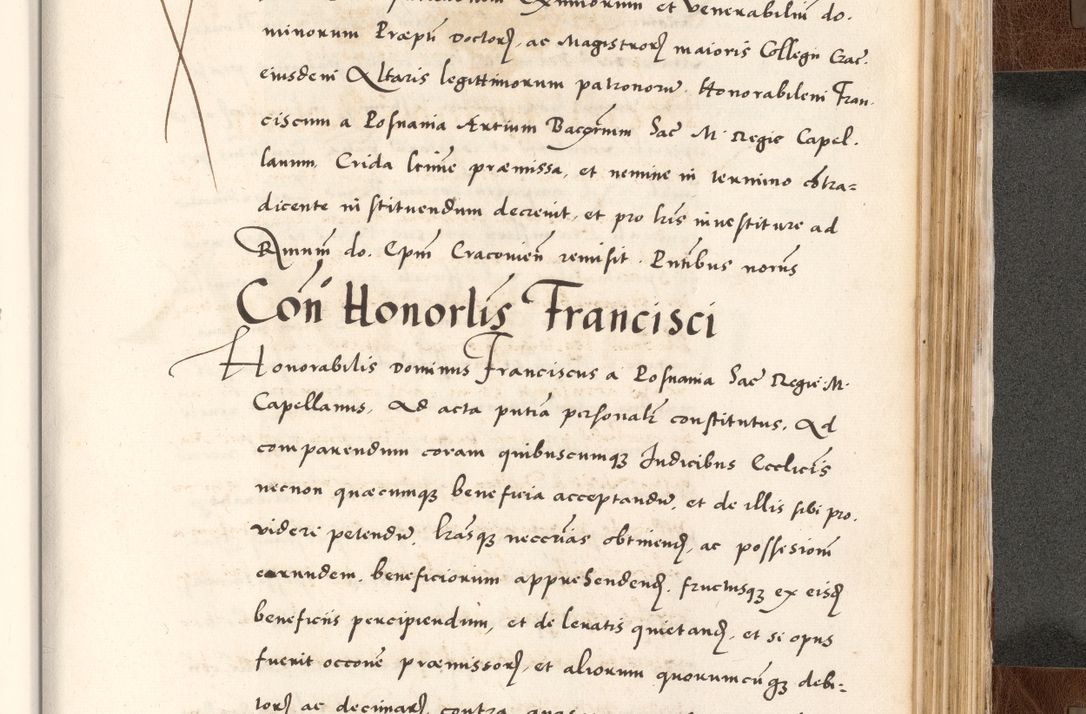 Zdjęcie nr 797 dla obiektu archiwalnego: Acta actorum causarum, sententiarum tam diffinitivarum quam interlocutoriam, obligationum, constitutionum, contractuum etc. coram reverendo patre domino Petro Porembski preposito Oswieczimensi, canonico et officiali Cracoviensi de anno Domini millesimo DºLº quarto, indictione duodecima, pontificatus sanctissimi in Christo patris et domini nostri domini Julii divina providencia papae eius nominis tercii, anno quarto, a die et mense infrasciptis continuantur