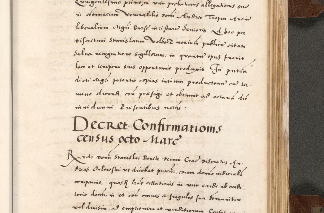 Zdjęcie nr 783 dla obiektu archiwalnego: Acta actorum causarum, sententiarum tam diffinitivarum quam interlocutoriam, obligationum, constitutionum, contractuum etc. coram reverendo patre domino Petro Porembski preposito Oswieczimensi, canonico et officiali Cracoviensi de anno Domini millesimo DºLº quarto, indictione duodecima, pontificatus sanctissimi in Christo patris et domini nostri domini Julii divina providencia papae eius nominis tercii, anno quarto, a die et mense infrasciptis continuantur