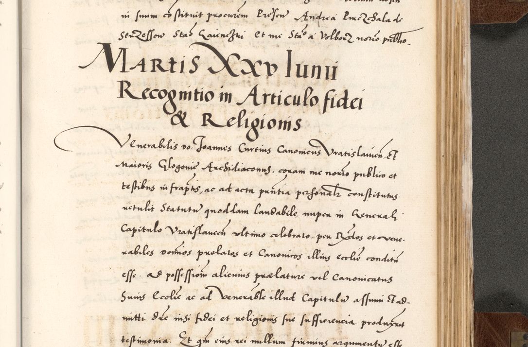 Zdjęcie nr 777 dla obiektu archiwalnego: Acta actorum causarum, sententiarum tam diffinitivarum quam interlocutoriam, obligationum, constitutionum, contractuum etc. coram reverendo patre domino Petro Porembski preposito Oswieczimensi, canonico et officiali Cracoviensi de anno Domini millesimo DºLº quarto, indictione duodecima, pontificatus sanctissimi in Christo patris et domini nostri domini Julii divina providencia papae eius nominis tercii, anno quarto, a die et mense infrasciptis continuantur