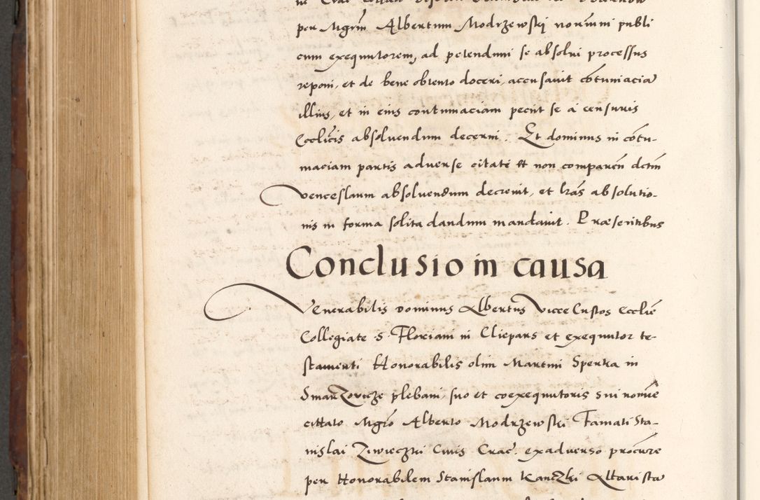 Zdjęcie nr 774 dla obiektu archiwalnego: Acta actorum causarum, sententiarum tam diffinitivarum quam interlocutoriam, obligationum, constitutionum, contractuum etc. coram reverendo patre domino Petro Porembski preposito Oswieczimensi, canonico et officiali Cracoviensi de anno Domini millesimo DºLº quarto, indictione duodecima, pontificatus sanctissimi in Christo patris et domini nostri domini Julii divina providencia papae eius nominis tercii, anno quarto, a die et mense infrasciptis continuantur