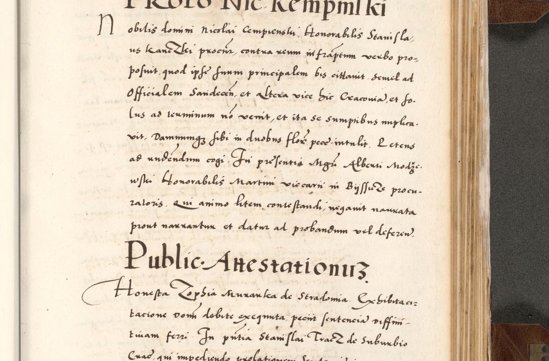 Zdjęcie nr 771 dla obiektu archiwalnego: Acta actorum causarum, sententiarum tam diffinitivarum quam interlocutoriam, obligationum, constitutionum, contractuum etc. coram reverendo patre domino Petro Porembski preposito Oswieczimensi, canonico et officiali Cracoviensi de anno Domini millesimo DºLº quarto, indictione duodecima, pontificatus sanctissimi in Christo patris et domini nostri domini Julii divina providencia papae eius nominis tercii, anno quarto, a die et mense infrasciptis continuantur