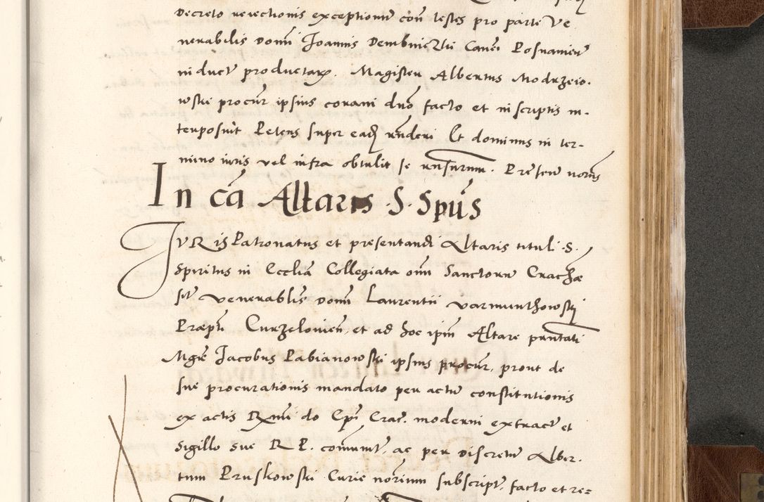 Zdjęcie nr 763 dla obiektu archiwalnego: Acta actorum causarum, sententiarum tam diffinitivarum quam interlocutoriam, obligationum, constitutionum, contractuum etc. coram reverendo patre domino Petro Porembski preposito Oswieczimensi, canonico et officiali Cracoviensi de anno Domini millesimo DºLº quarto, indictione duodecima, pontificatus sanctissimi in Christo patris et domini nostri domini Julii divina providencia papae eius nominis tercii, anno quarto, a die et mense infrasciptis continuantur