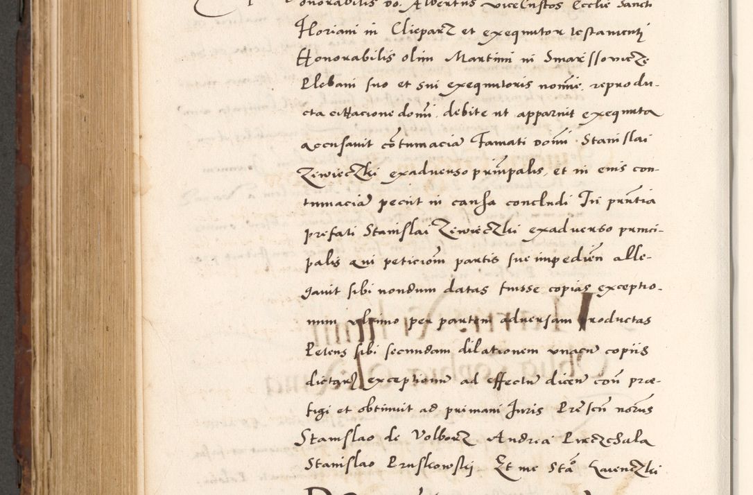 Zdjęcie nr 756 dla obiektu archiwalnego: Acta actorum causarum, sententiarum tam diffinitivarum quam interlocutoriam, obligationum, constitutionum, contractuum etc. coram reverendo patre domino Petro Porembski preposito Oswieczimensi, canonico et officiali Cracoviensi de anno Domini millesimo DºLº quarto, indictione duodecima, pontificatus sanctissimi in Christo patris et domini nostri domini Julii divina providencia papae eius nominis tercii, anno quarto, a die et mense infrasciptis continuantur