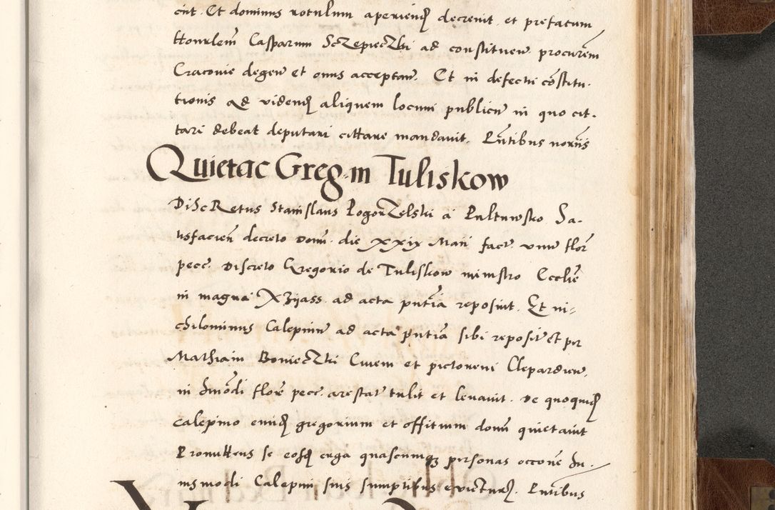 Zdjęcie nr 757 dla obiektu archiwalnego: Acta actorum causarum, sententiarum tam diffinitivarum quam interlocutoriam, obligationum, constitutionum, contractuum etc. coram reverendo patre domino Petro Porembski preposito Oswieczimensi, canonico et officiali Cracoviensi de anno Domini millesimo DºLº quarto, indictione duodecima, pontificatus sanctissimi in Christo patris et domini nostri domini Julii divina providencia papae eius nominis tercii, anno quarto, a die et mense infrasciptis continuantur