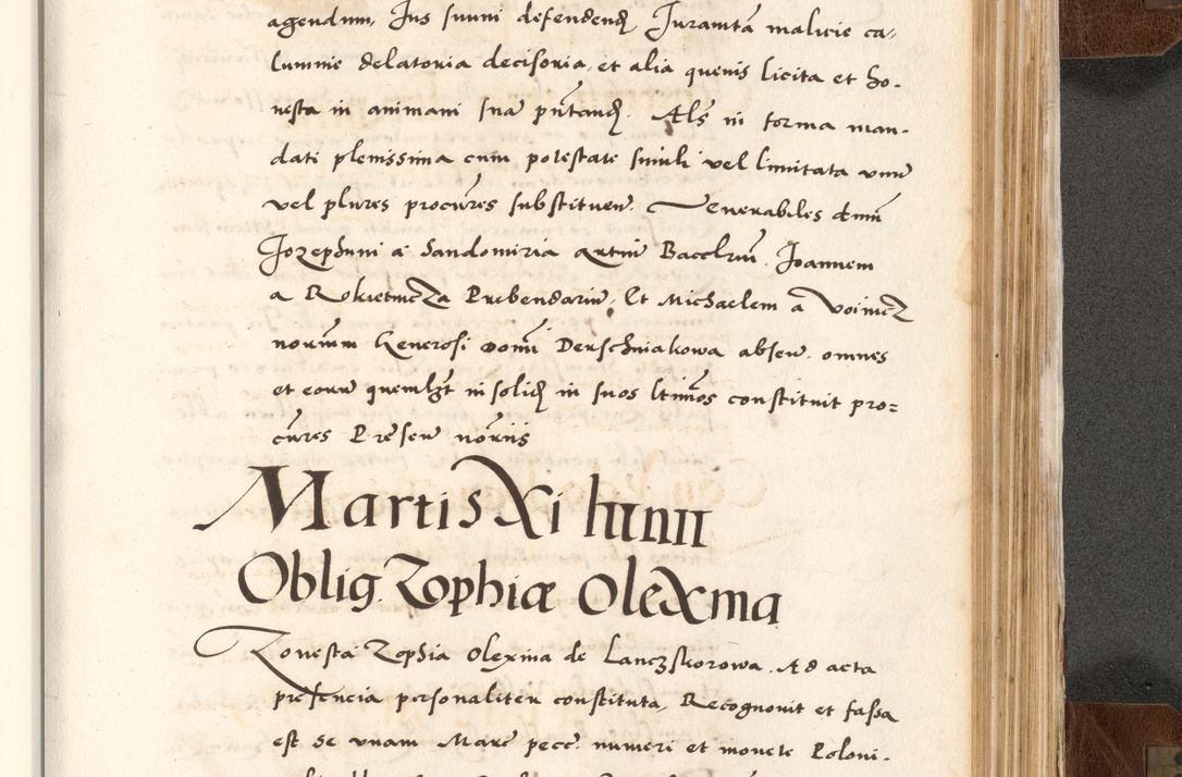 Zdjęcie nr 755 dla obiektu archiwalnego: Acta actorum causarum, sententiarum tam diffinitivarum quam interlocutoriam, obligationum, constitutionum, contractuum etc. coram reverendo patre domino Petro Porembski preposito Oswieczimensi, canonico et officiali Cracoviensi de anno Domini millesimo DºLº quarto, indictione duodecima, pontificatus sanctissimi in Christo patris et domini nostri domini Julii divina providencia papae eius nominis tercii, anno quarto, a die et mense infrasciptis continuantur
