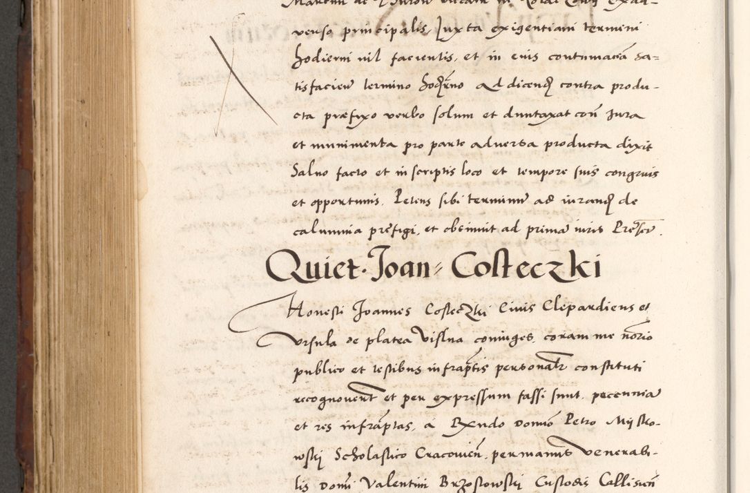 Zdjęcie nr 750 dla obiektu archiwalnego: Acta actorum causarum, sententiarum tam diffinitivarum quam interlocutoriam, obligationum, constitutionum, contractuum etc. coram reverendo patre domino Petro Porembski preposito Oswieczimensi, canonico et officiali Cracoviensi de anno Domini millesimo DºLº quarto, indictione duodecima, pontificatus sanctissimi in Christo patris et domini nostri domini Julii divina providencia papae eius nominis tercii, anno quarto, a die et mense infrasciptis continuantur