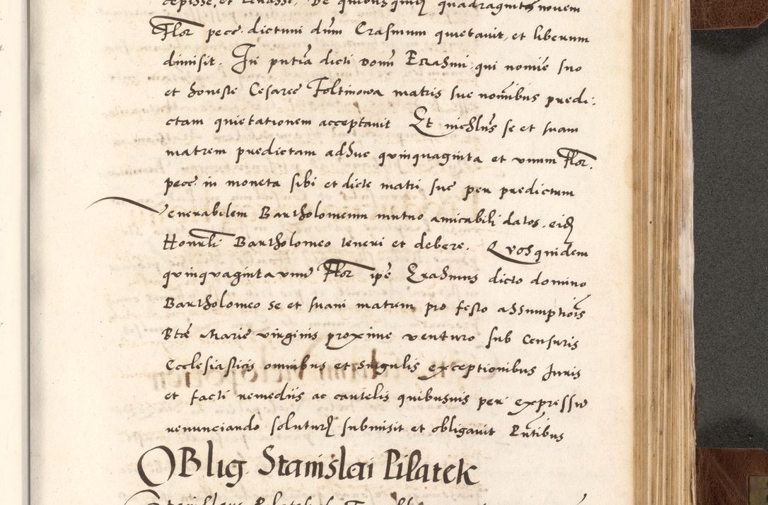 Zdjęcie nr 745 dla obiektu archiwalnego: Acta actorum causarum, sententiarum tam diffinitivarum quam interlocutoriam, obligationum, constitutionum, contractuum etc. coram reverendo patre domino Petro Porembski preposito Oswieczimensi, canonico et officiali Cracoviensi de anno Domini millesimo DºLº quarto, indictione duodecima, pontificatus sanctissimi in Christo patris et domini nostri domini Julii divina providencia papae eius nominis tercii, anno quarto, a die et mense infrasciptis continuantur