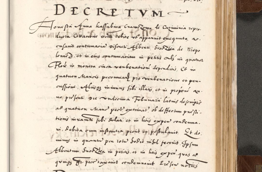 Zdjęcie nr 739 dla obiektu archiwalnego: Acta actorum causarum, sententiarum tam diffinitivarum quam interlocutoriam, obligationum, constitutionum, contractuum etc. coram reverendo patre domino Petro Porembski preposito Oswieczimensi, canonico et officiali Cracoviensi de anno Domini millesimo DºLº quarto, indictione duodecima, pontificatus sanctissimi in Christo patris et domini nostri domini Julii divina providencia papae eius nominis tercii, anno quarto, a die et mense infrasciptis continuantur