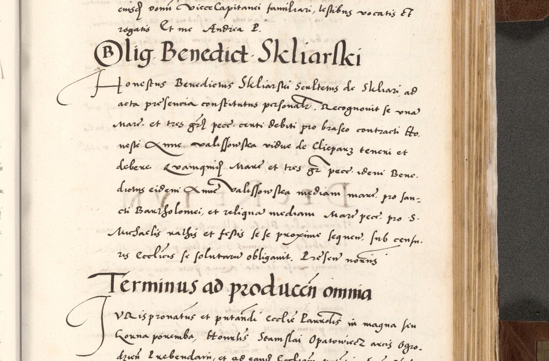 Zdjęcie nr 737 dla obiektu archiwalnego: Acta actorum causarum, sententiarum tam diffinitivarum quam interlocutoriam, obligationum, constitutionum, contractuum etc. coram reverendo patre domino Petro Porembski preposito Oswieczimensi, canonico et officiali Cracoviensi de anno Domini millesimo DºLº quarto, indictione duodecima, pontificatus sanctissimi in Christo patris et domini nostri domini Julii divina providencia papae eius nominis tercii, anno quarto, a die et mense infrasciptis continuantur