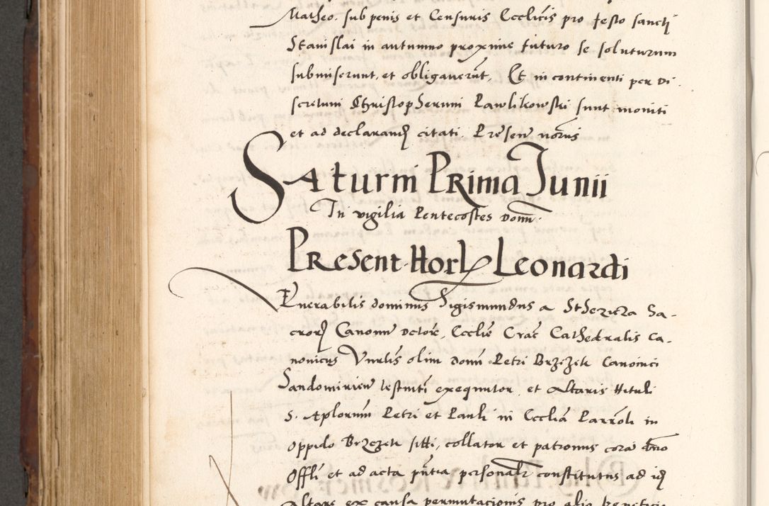 Zdjęcie nr 732 dla obiektu archiwalnego: Acta actorum causarum, sententiarum tam diffinitivarum quam interlocutoriam, obligationum, constitutionum, contractuum etc. coram reverendo patre domino Petro Porembski preposito Oswieczimensi, canonico et officiali Cracoviensi de anno Domini millesimo DºLº quarto, indictione duodecima, pontificatus sanctissimi in Christo patris et domini nostri domini Julii divina providencia papae eius nominis tercii, anno quarto, a die et mense infrasciptis continuantur