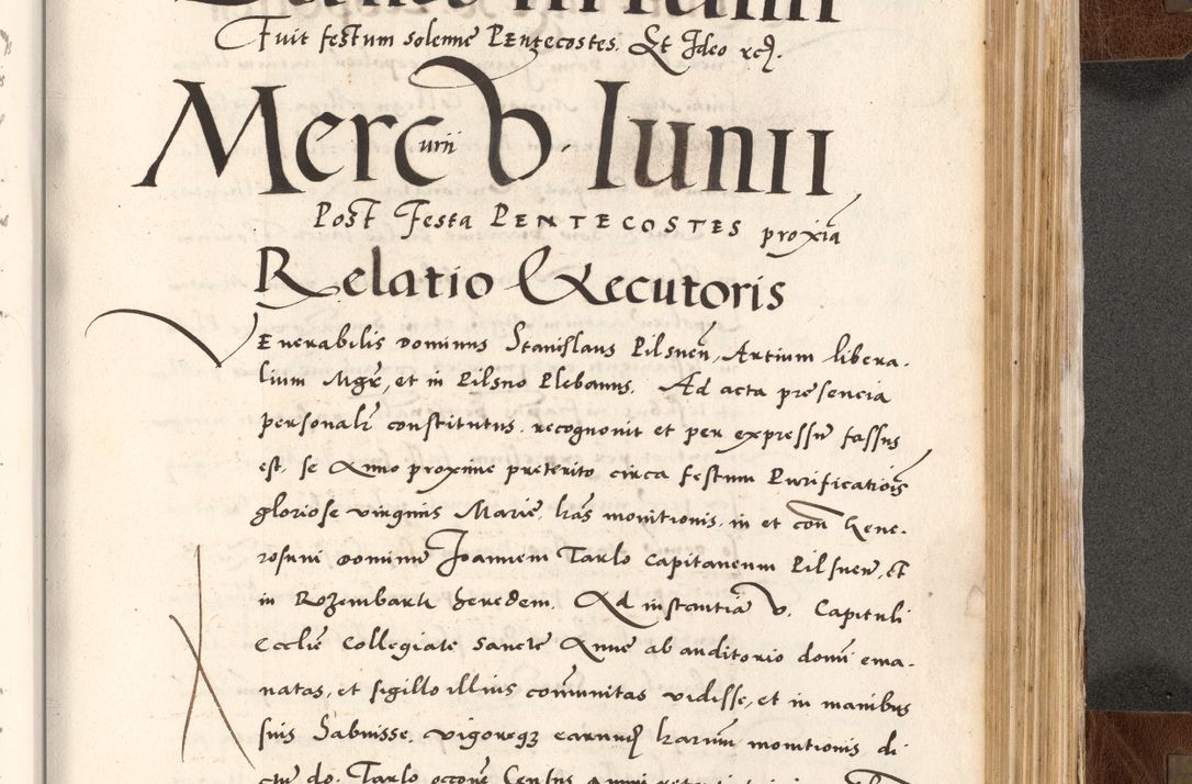 Zdjęcie nr 735 dla obiektu archiwalnego: Acta actorum causarum, sententiarum tam diffinitivarum quam interlocutoriam, obligationum, constitutionum, contractuum etc. coram reverendo patre domino Petro Porembski preposito Oswieczimensi, canonico et officiali Cracoviensi de anno Domini millesimo DºLº quarto, indictione duodecima, pontificatus sanctissimi in Christo patris et domini nostri domini Julii divina providencia papae eius nominis tercii, anno quarto, a die et mense infrasciptis continuantur