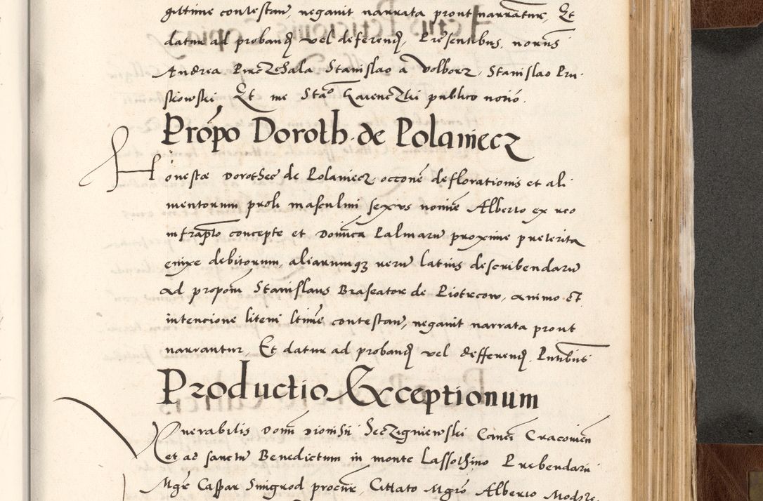 Zdjęcie nr 729 dla obiektu archiwalnego: Acta actorum causarum, sententiarum tam diffinitivarum quam interlocutoriam, obligationum, constitutionum, contractuum etc. coram reverendo patre domino Petro Porembski preposito Oswieczimensi, canonico et officiali Cracoviensi de anno Domini millesimo DºLº quarto, indictione duodecima, pontificatus sanctissimi in Christo patris et domini nostri domini Julii divina providencia papae eius nominis tercii, anno quarto, a die et mense infrasciptis continuantur