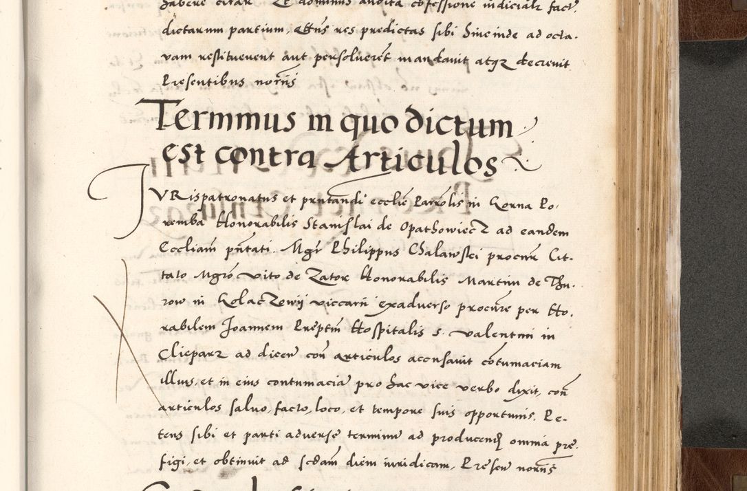 Zdjęcie nr 727 dla obiektu archiwalnego: Acta actorum causarum, sententiarum tam diffinitivarum quam interlocutoriam, obligationum, constitutionum, contractuum etc. coram reverendo patre domino Petro Porembski preposito Oswieczimensi, canonico et officiali Cracoviensi de anno Domini millesimo DºLº quarto, indictione duodecima, pontificatus sanctissimi in Christo patris et domini nostri domini Julii divina providencia papae eius nominis tercii, anno quarto, a die et mense infrasciptis continuantur
