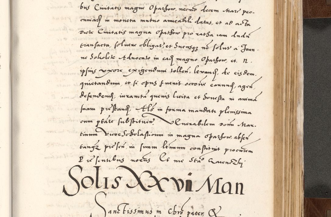 Zdjęcie nr 717 dla obiektu archiwalnego: Acta actorum causarum, sententiarum tam diffinitivarum quam interlocutoriam, obligationum, constitutionum, contractuum etc. coram reverendo patre domino Petro Porembski preposito Oswieczimensi, canonico et officiali Cracoviensi de anno Domini millesimo DºLº quarto, indictione duodecima, pontificatus sanctissimi in Christo patris et domini nostri domini Julii divina providencia papae eius nominis tercii, anno quarto, a die et mense infrasciptis continuantur