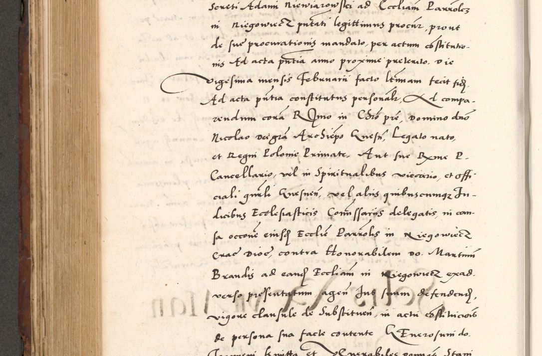 Zdjęcie nr 718 dla obiektu archiwalnego: Acta actorum causarum, sententiarum tam diffinitivarum quam interlocutoriam, obligationum, constitutionum, contractuum etc. coram reverendo patre domino Petro Porembski preposito Oswieczimensi, canonico et officiali Cracoviensi de anno Domini millesimo DºLº quarto, indictione duodecima, pontificatus sanctissimi in Christo patris et domini nostri domini Julii divina providencia papae eius nominis tercii, anno quarto, a die et mense infrasciptis continuantur