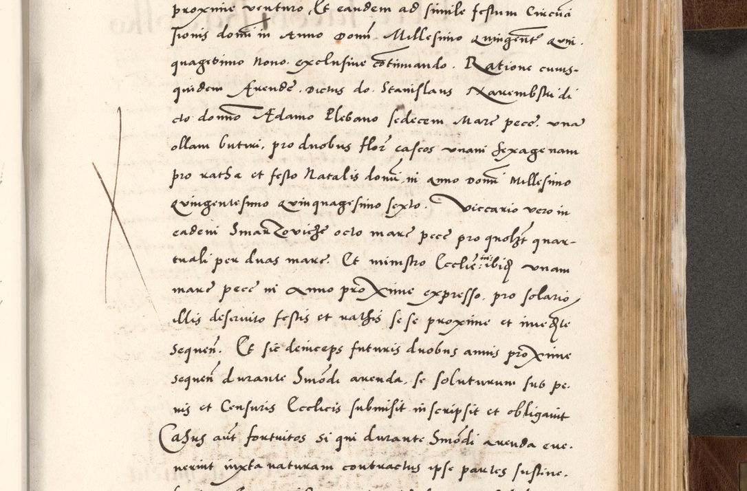 Zdjęcie nr 709 dla obiektu archiwalnego: Acta actorum causarum, sententiarum tam diffinitivarum quam interlocutoriam, obligationum, constitutionum, contractuum etc. coram reverendo patre domino Petro Porembski preposito Oswieczimensi, canonico et officiali Cracoviensi de anno Domini millesimo DºLº quarto, indictione duodecima, pontificatus sanctissimi in Christo patris et domini nostri domini Julii divina providencia papae eius nominis tercii, anno quarto, a die et mense infrasciptis continuantur