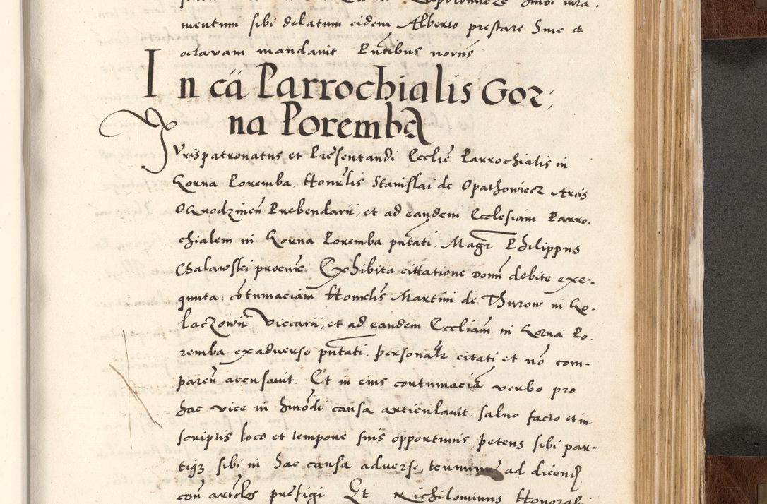 Zdjęcie nr 713 dla obiektu archiwalnego: Acta actorum causarum, sententiarum tam diffinitivarum quam interlocutoriam, obligationum, constitutionum, contractuum etc. coram reverendo patre domino Petro Porembski preposito Oswieczimensi, canonico et officiali Cracoviensi de anno Domini millesimo DºLº quarto, indictione duodecima, pontificatus sanctissimi in Christo patris et domini nostri domini Julii divina providencia papae eius nominis tercii, anno quarto, a die et mense infrasciptis continuantur