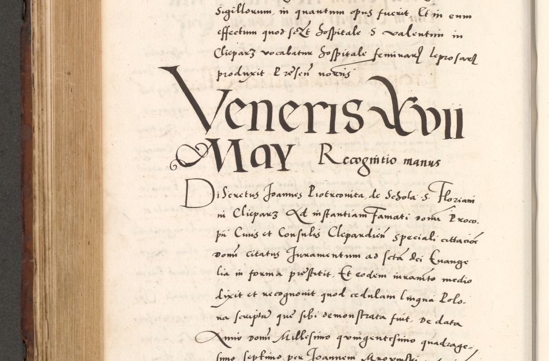 Zdjęcie nr 700 dla obiektu archiwalnego: Acta actorum causarum, sententiarum tam diffinitivarum quam interlocutoriam, obligationum, constitutionum, contractuum etc. coram reverendo patre domino Petro Porembski preposito Oswieczimensi, canonico et officiali Cracoviensi de anno Domini millesimo DºLº quarto, indictione duodecima, pontificatus sanctissimi in Christo patris et domini nostri domini Julii divina providencia papae eius nominis tercii, anno quarto, a die et mense infrasciptis continuantur